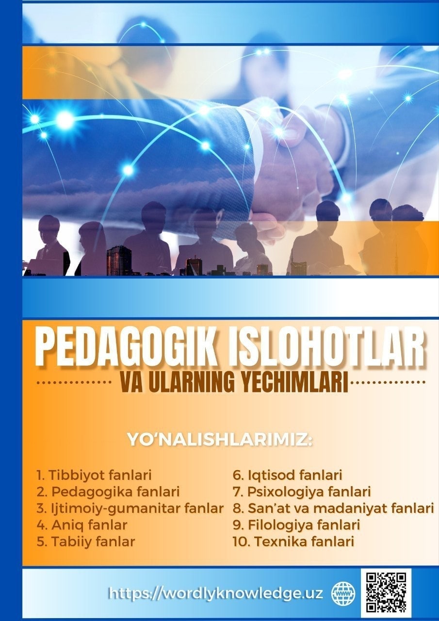 					View Vol. 10 No. 01 (2024): PEDAGOGIK ISLOHOTLAR VA ULARNING YECHIMLARI
				